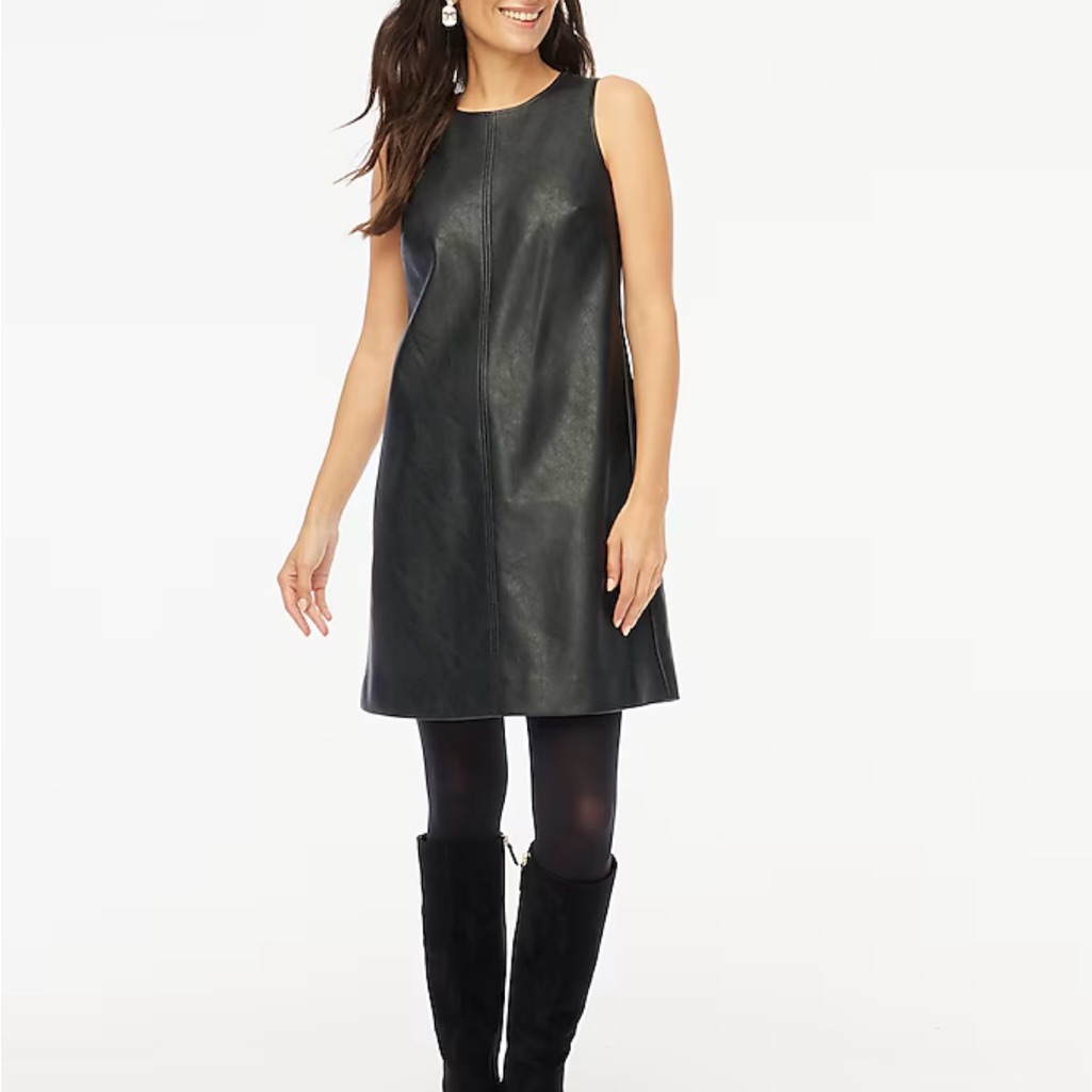 J. Crew Factory Black Mini Sheath Dress With Mock Neck For Casual Night Out